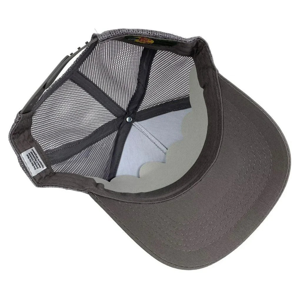 Bass Pro Shops Grey Printed Logo Trucker Mesh Hat Snapback Closure NEW - Picture 6 of 9